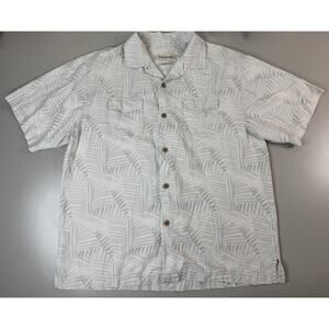 Tommy Bahama Mens Silk Hawaiian Aloha Shirt L Floral Original Fit Muted Tropical